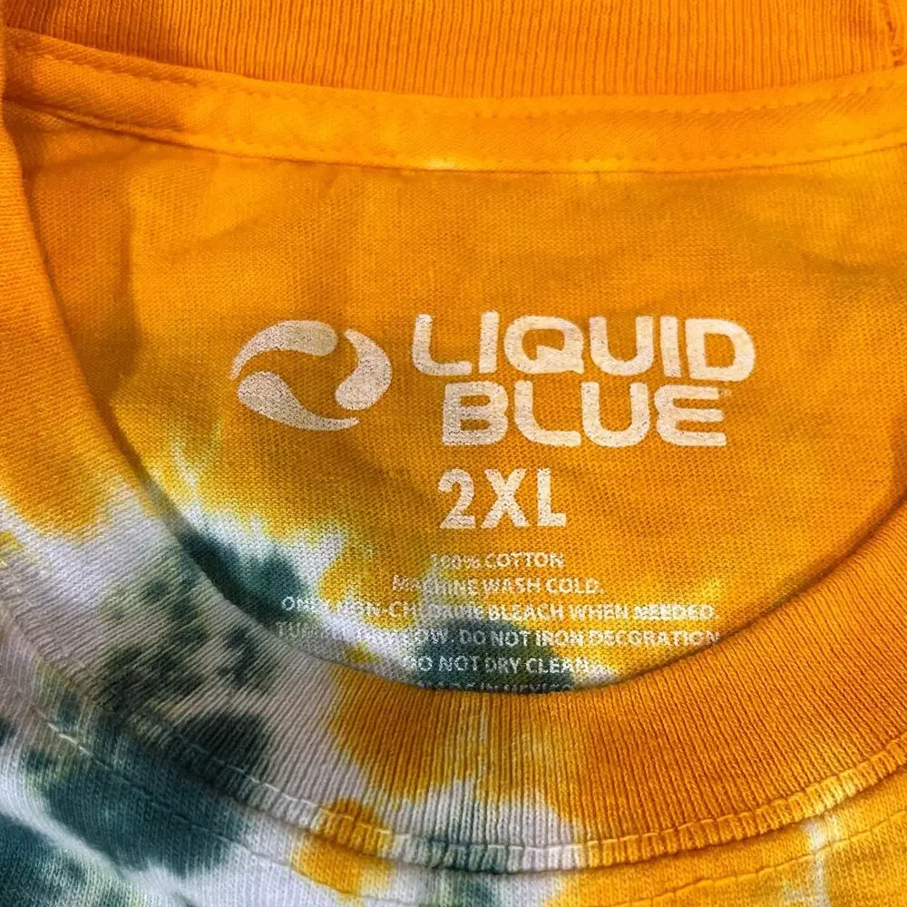 Liquid Blue T-Shirt Tie Dye L-2XL‎ Panama Red 420 Cannabis Stoner Hippie Sativa